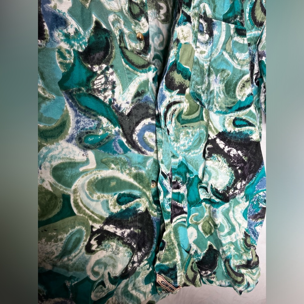 Gotcha Covered Vintage 90s Funky Patterned Shirt L - image 5